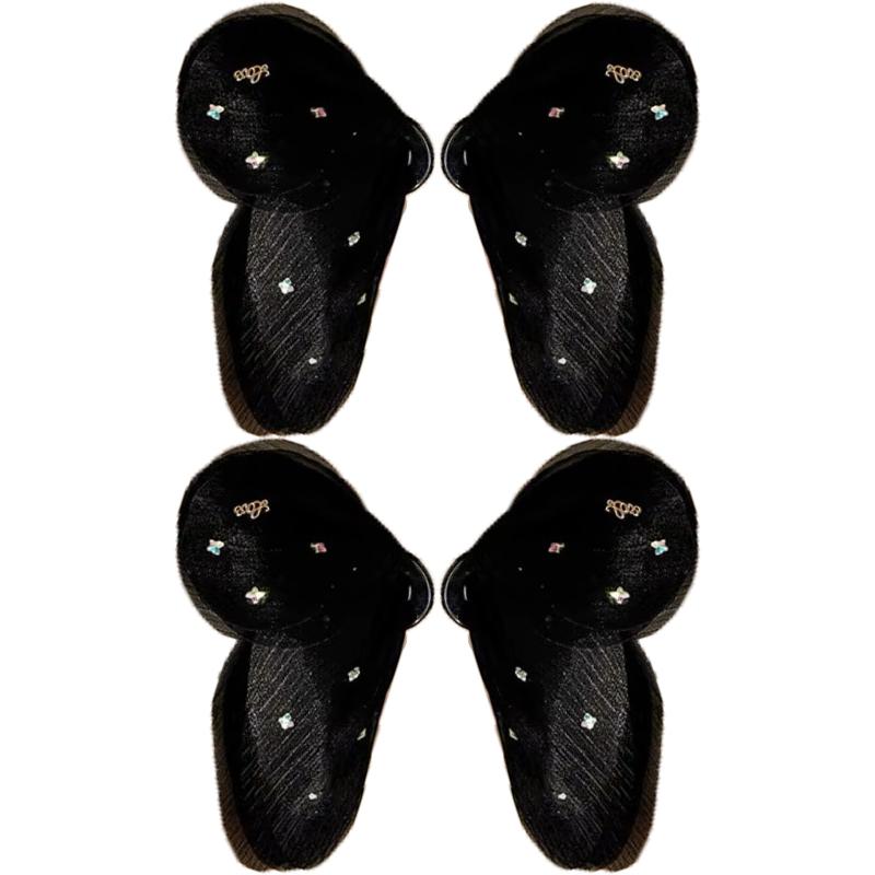 Snow Mist Butterfly Bright Tulle Butterfly Hair Clips Women's French Neck Shark Clip Hair Accessories