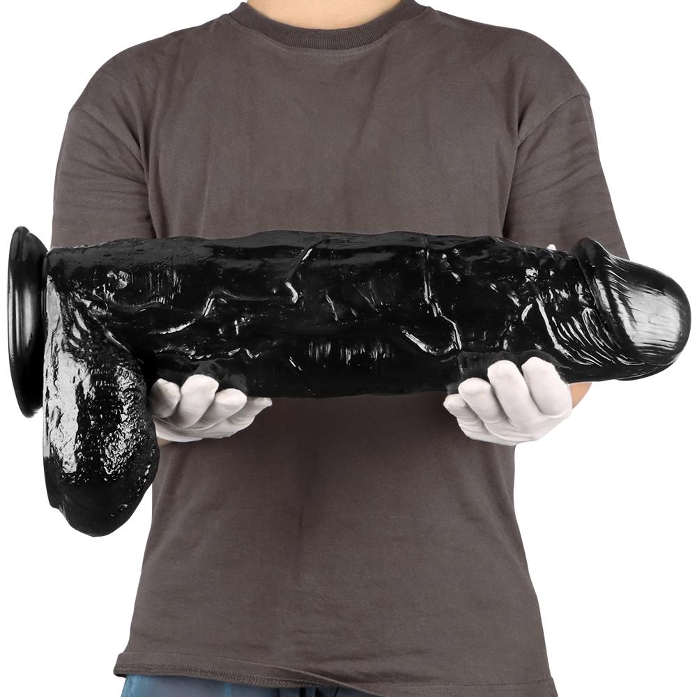 46cm Super Huge Dildo Fisiting Realistic Penis Adult Sex Toy Big Black Dick Anal Plug Masturbator BDSM Pegging Femdom