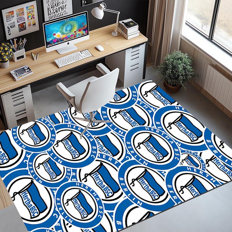Hertha BSC Pattern Rug, Indoor/Outdoor Mat, for Picnic, Gameroom, Bedroom, Office, Living Room, Home Decor Carpet, Birthday Gift