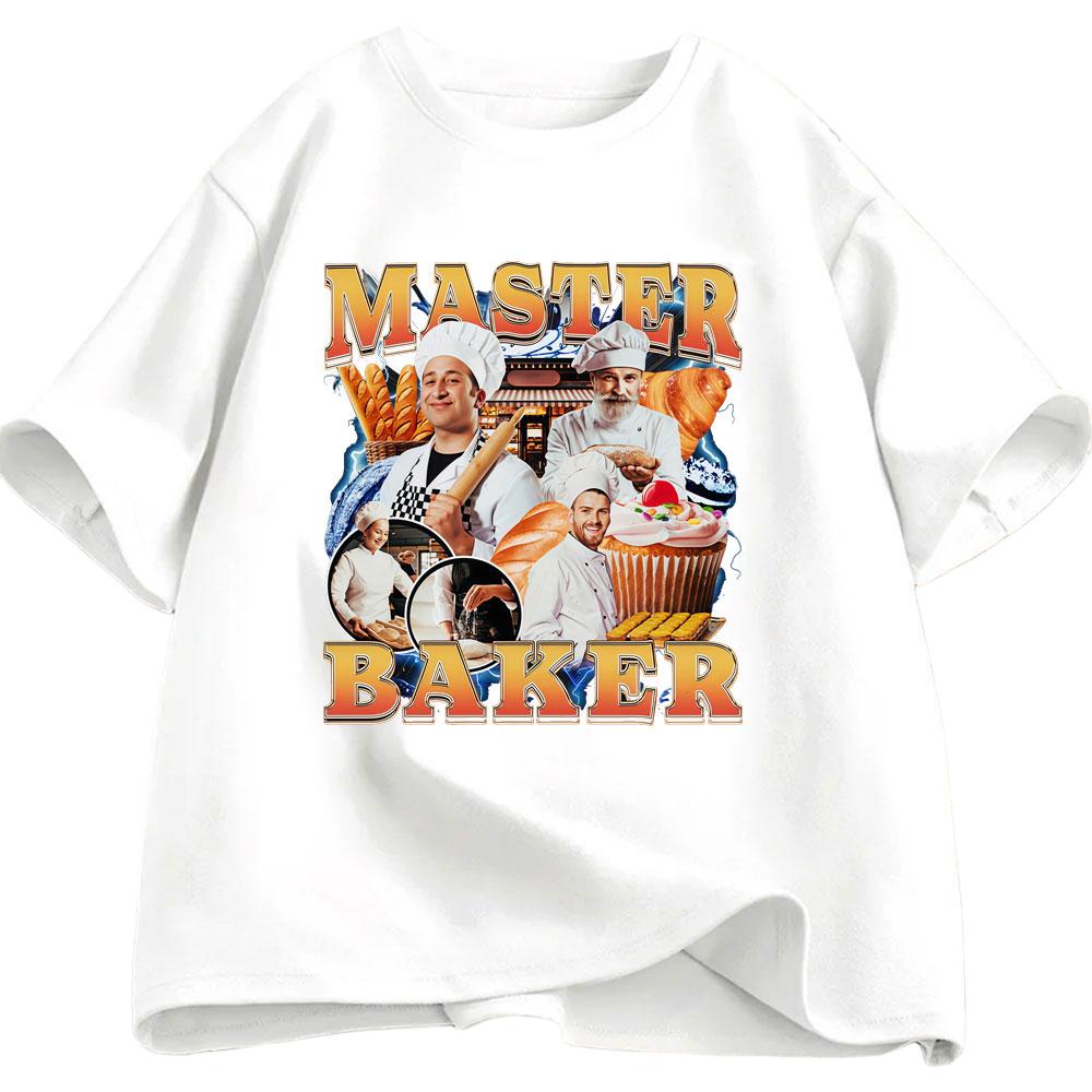 Meisterbäcker Lustiges Meme Muster T-Shirt Sommer Herren Damen Lässig Baumwolle Mode Harajuku Übergroß Streetwear Y2K T-Shirt Top