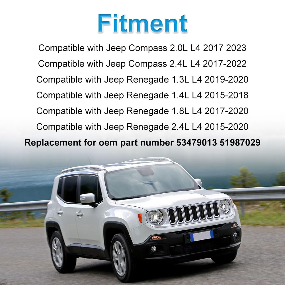 2 Pcs ABS Wheel Speed Sensors Compatible with Jeep Compass 2017 to 2023, Compatible with Jeep Renegade 2015 to 2020, Rear Left and Right abs Sensors,