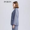 PORTS Women's Spring/Summer One-Button Denim Texture Blazer