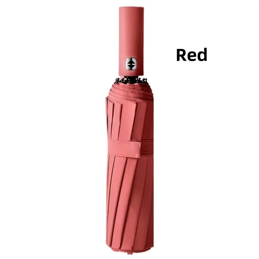 Folding Strong Windproof Automatic Umbrella 24 Double Keel Umbrella Sunshade Men's Umbrella Rain Large Parasol for Women