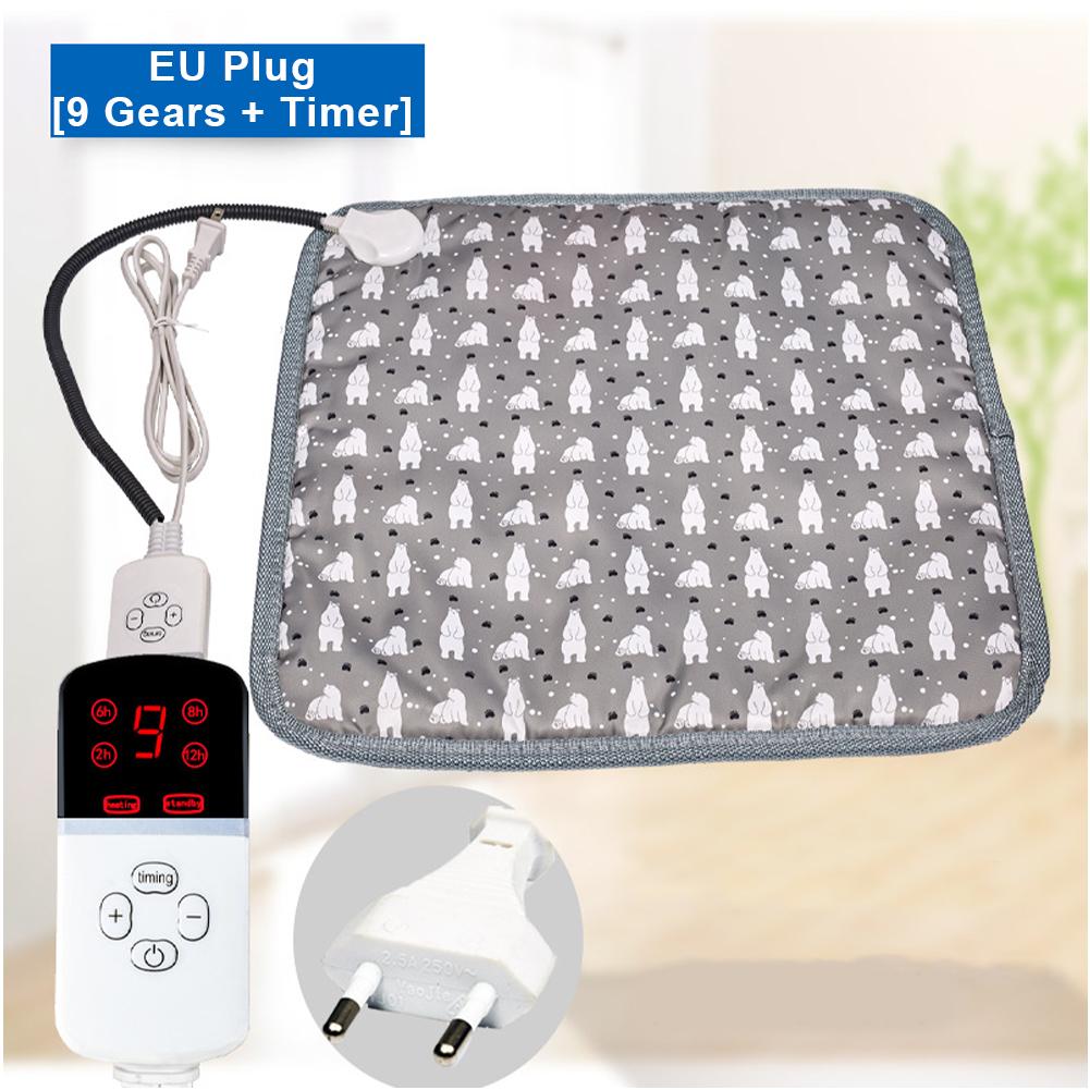 30-50°C Waterproof Adjustable Electric Blanket Pet Heating Pad With Timer Anti-bite Tube  Cat Dog Heated MatSleeping Supplies