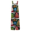 Women's Casual Jumpsuit Sleeveless Christmas Printed Cotton Jumpsuit