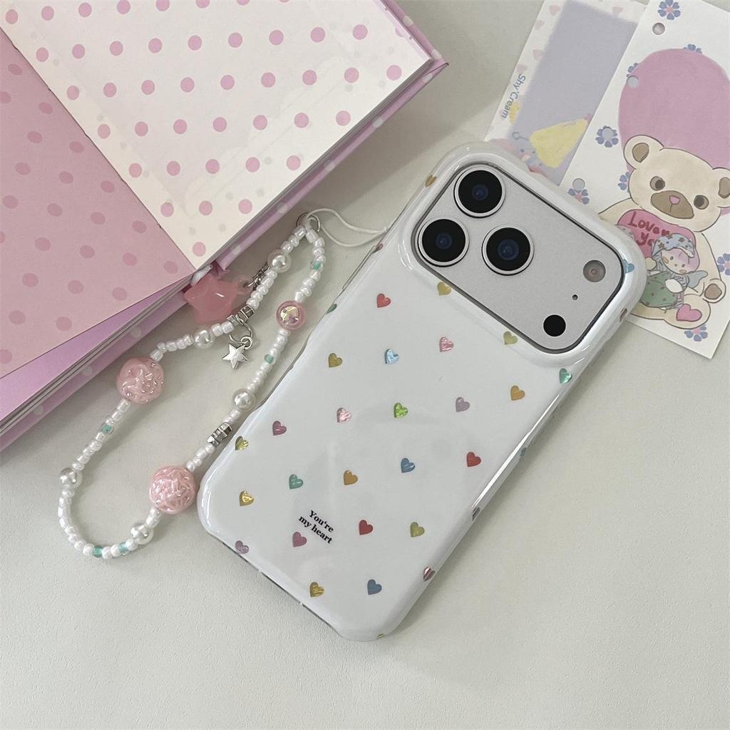 Premium Dual-Layer Heart Design Drop Protection Case for iPhone 14/13 PROMAX