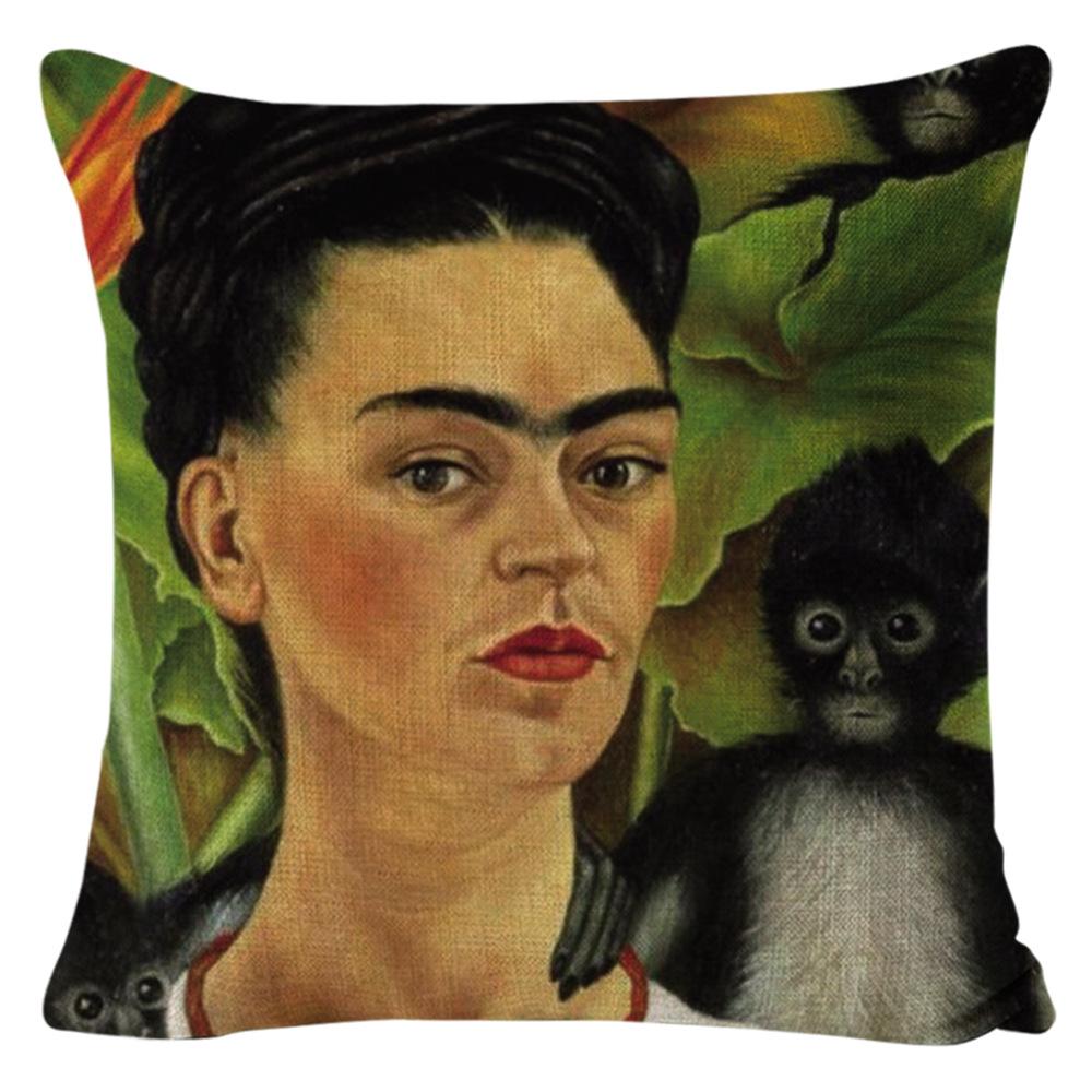 Kissenbezug Frida Kahlo Zierkissen Heim Sofa Kissen