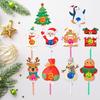 Christmas Lollipop Holder Christmas Santa Claus Wrap Package Cards Cute Party Supplies for Sugar-Loaf Dessert Chocolate Event