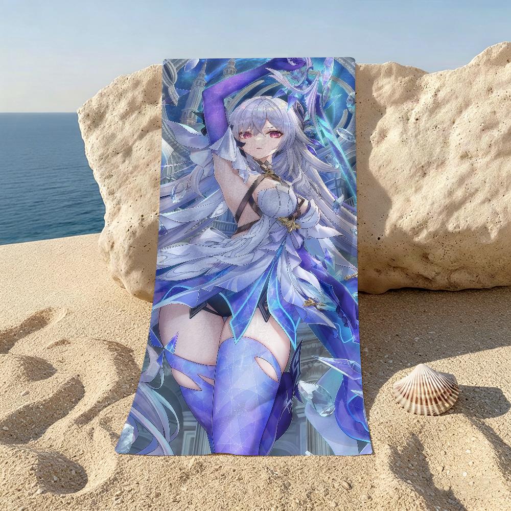Game Genshin Impact Skirk Beach Towel For Beaches Yoga Studios Gyms Hot Springs Swimming Pools And Picnics