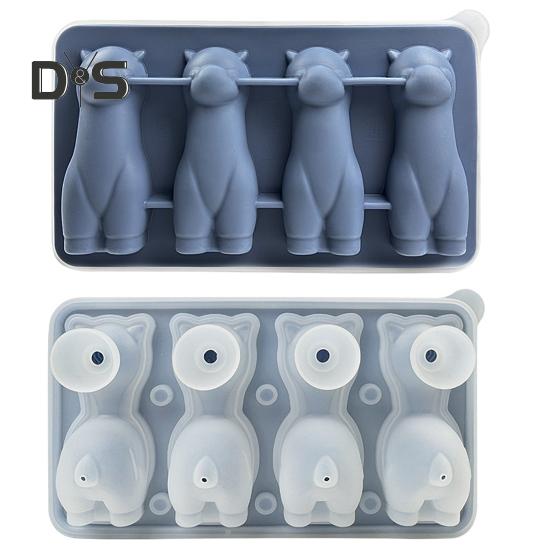 Alpaca Ice Mold Silicone BPA-Free Easy Release Ice Pop Mold Reusable Soap Candle Mold DIY Ice Cream Maker for Home Kitchen Outdoor Travel Dining