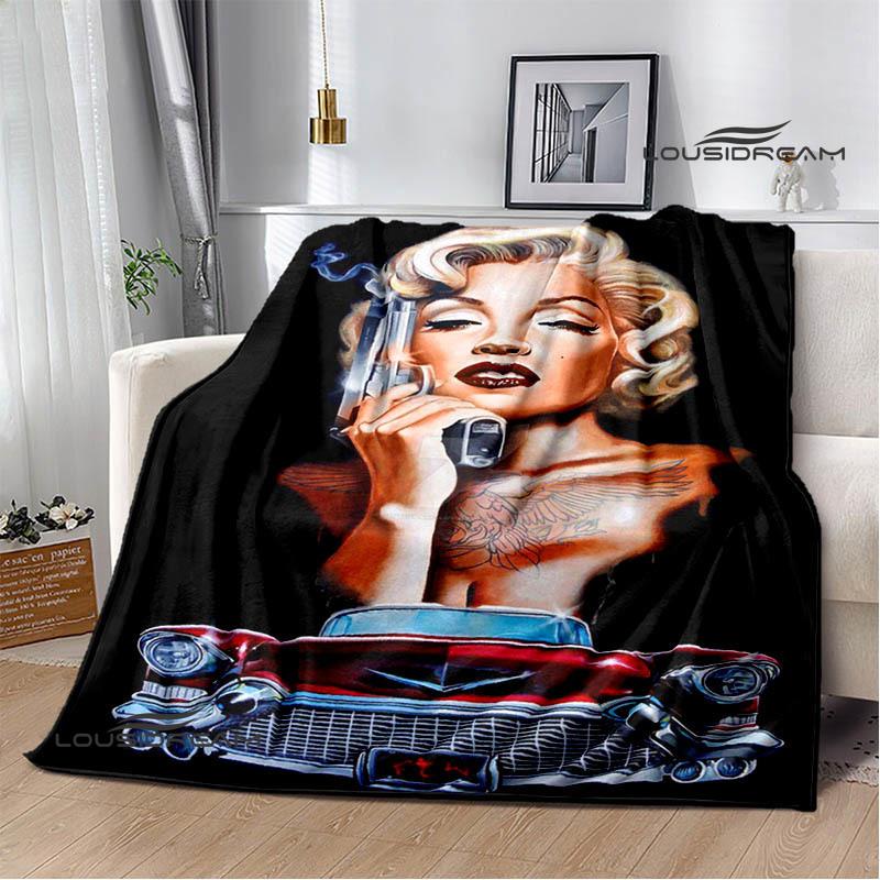 Marilyn Monroe Printed blankets picnic blanket Warm Flannel blankets Soft and comfortable blanket bed linings Birthday Gift
