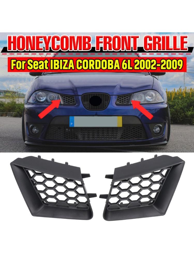 2pcs Honeycomb Front Upper Bumper-Hood Kidney Grille Radiator Grill -Grilles Suitable for  9182921 Lightweight