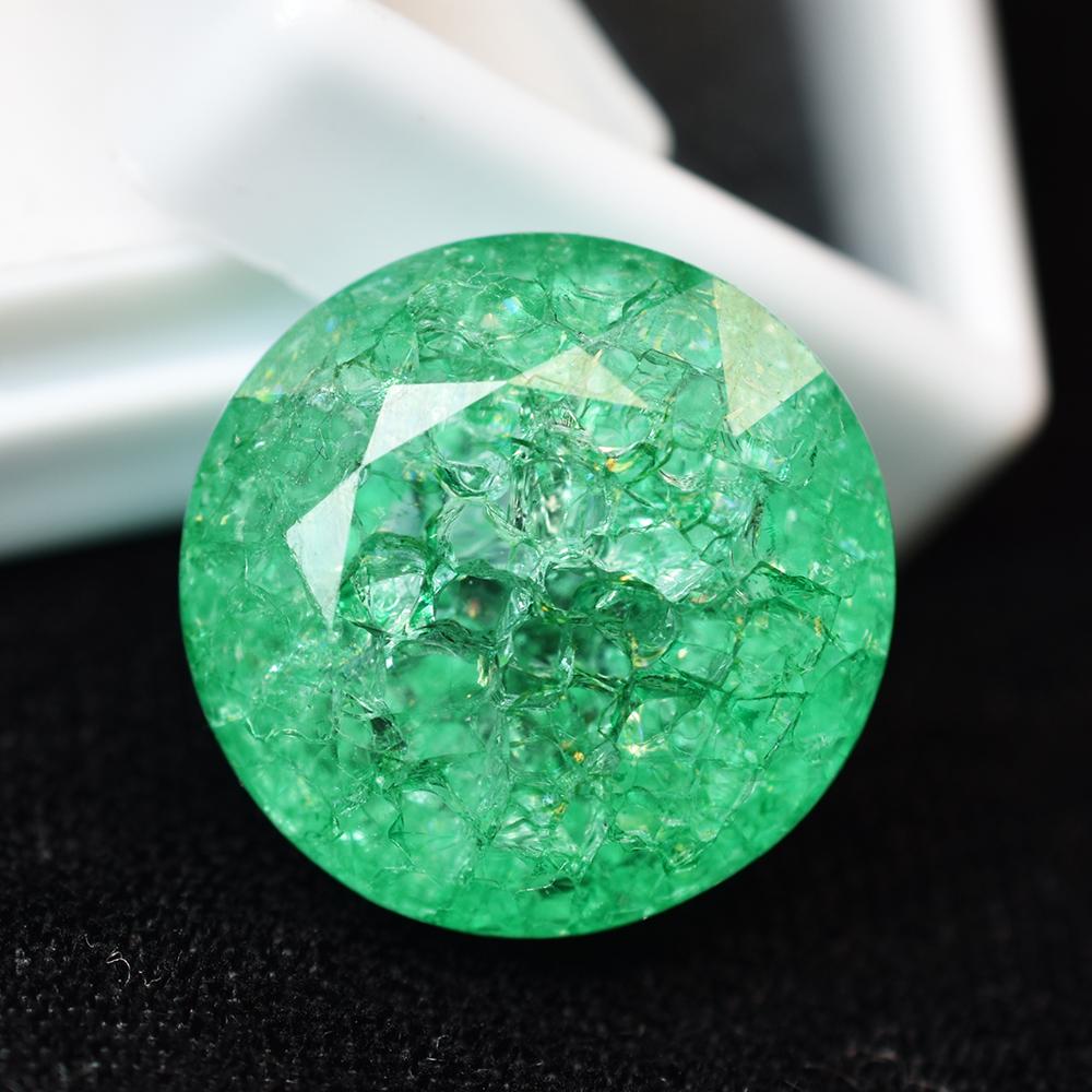 Natural Green Emerald Loose Gemstone 49.30 ct Round Cut for Jewelry Making and Gem Collections