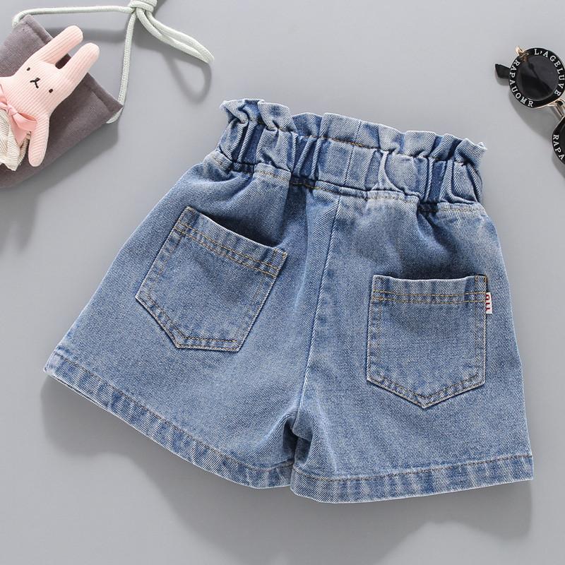 Mädchen Denim Shorts Teenager Mädchen Sommer Stickerei Hosen Kinder Kleidung Kinder Blumen Stickerei