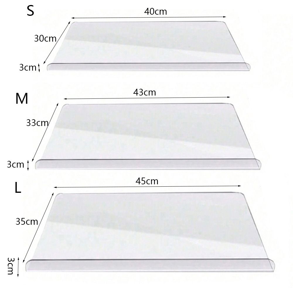Transparent/Black Chopping Board Bending Edge Countertop Protector Kneading Board Restaurant