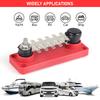 Marine Grade Tab Type Busbar -TTB710N02 20 Points 20A/55A 12V/48VDC Power Distribution Double-Layers Red/Black For Cars RV Boats