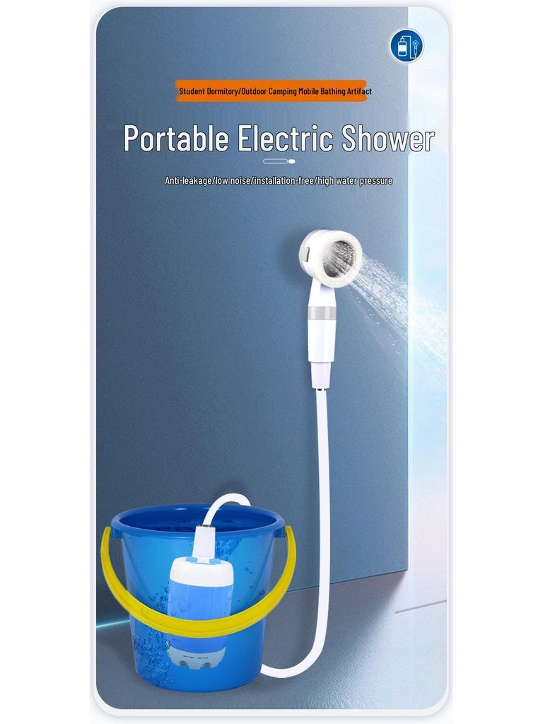 Portable Rechargeable Wireless Outdoor Shower Head & Pump for Camping and Construction