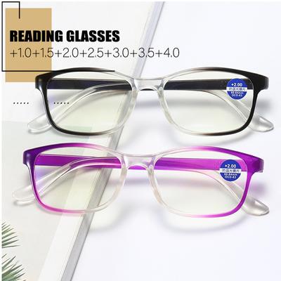 Anti -Blue Light Business Reading Glasses Metal Half Frame Eye Protection Office Diopters Eyeglasses +1 .0 ..To +4 .0