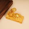 Yuanbao Element Wealth Desk Ornament Zinc Zinc Alloy Material Yuanbao Dragon Craft  Home Decoration