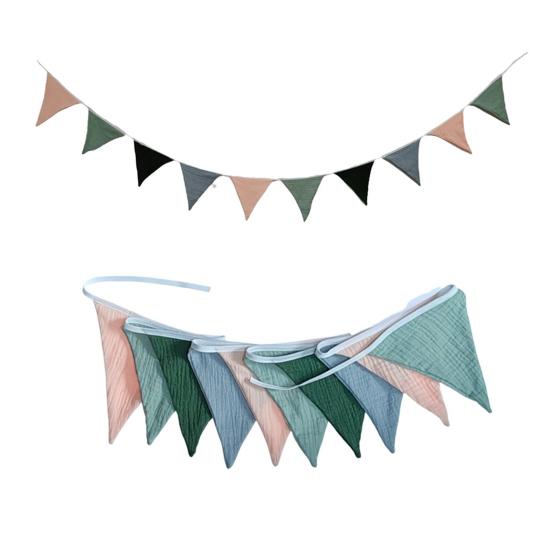 Vimpelbanner Vimpelflagg Barneromsgirland Stoff Babybanner Trekantvimpler Streamers