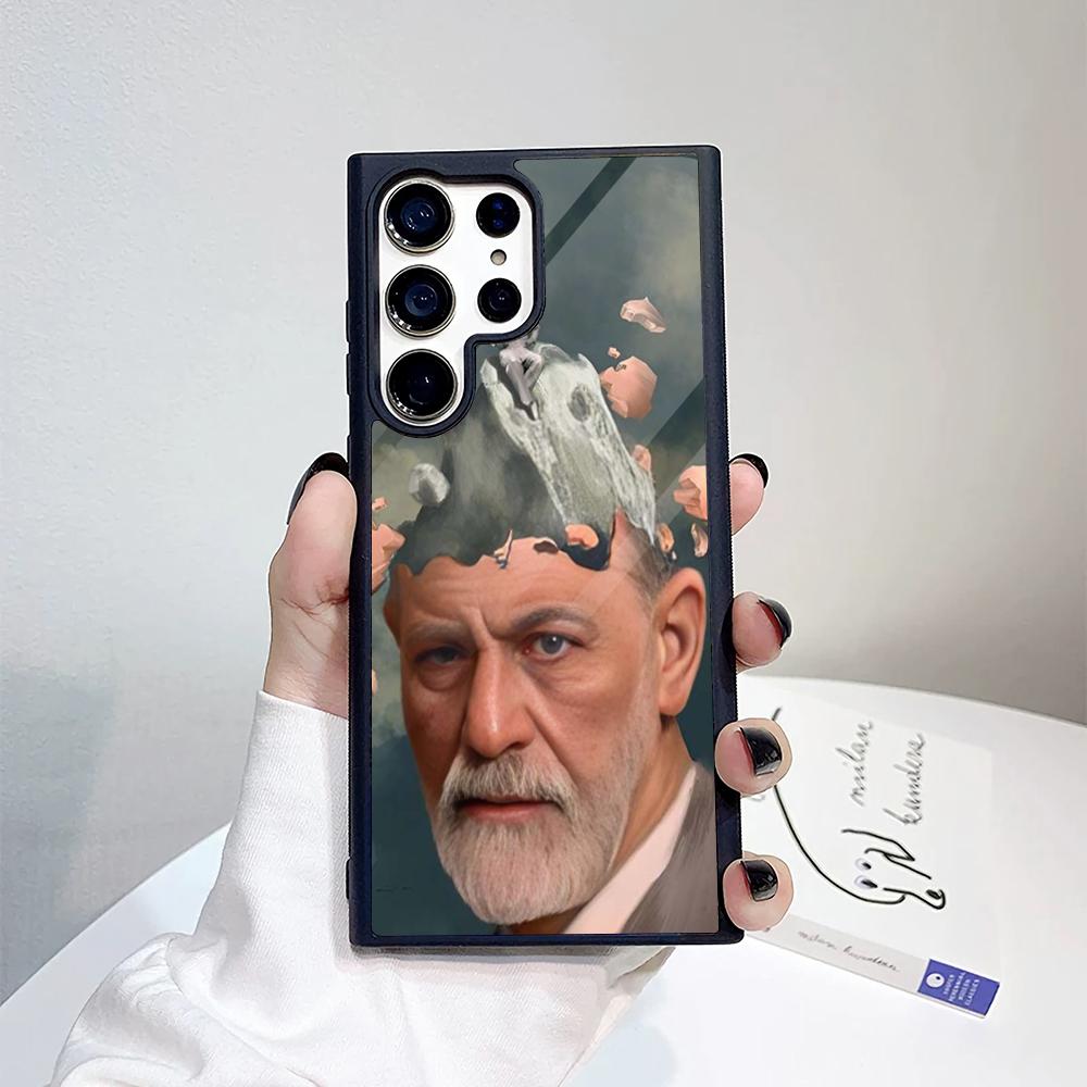 Sigmund Freud Phone Case For Samsung Galaxy S26 S25 S24 S23 S22 S21 S20 FE Edge Pro Plus Ultra PC+TPU Cover