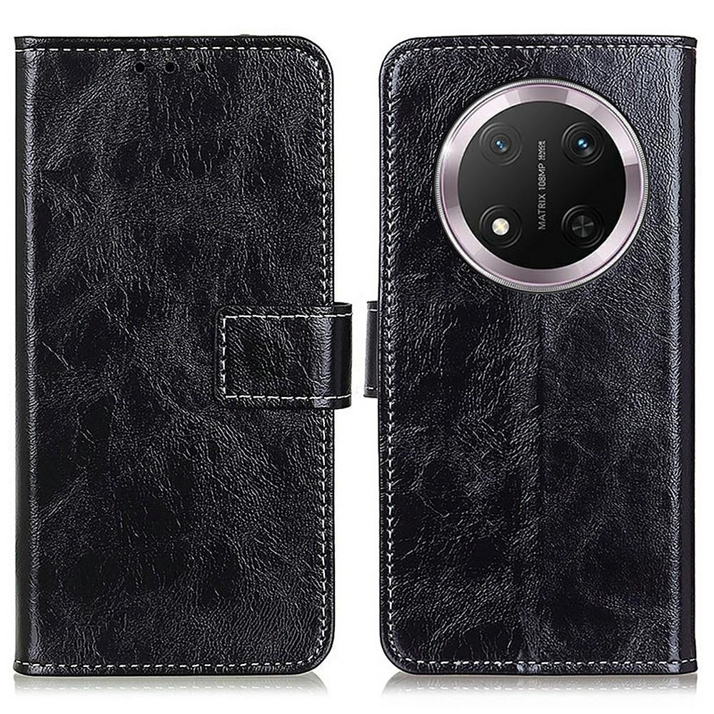 

For Honor Magic7 Lite 5G/X9c 5G/X60 Pro 5G Leather Case Wallet Phone Cover Crazy Horse Texture A