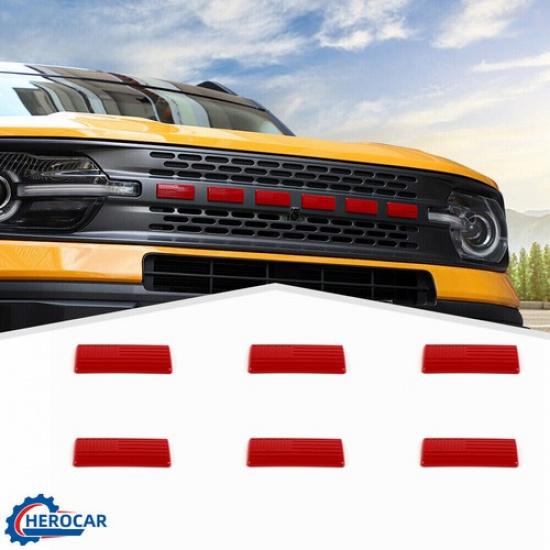 + Ford Bronco Sport Red Front Grille Letters Cover Trim Decor Cap For | US Flag | Heat Resistant | Gloss | 1 Month Manufacturer Warranty | China |