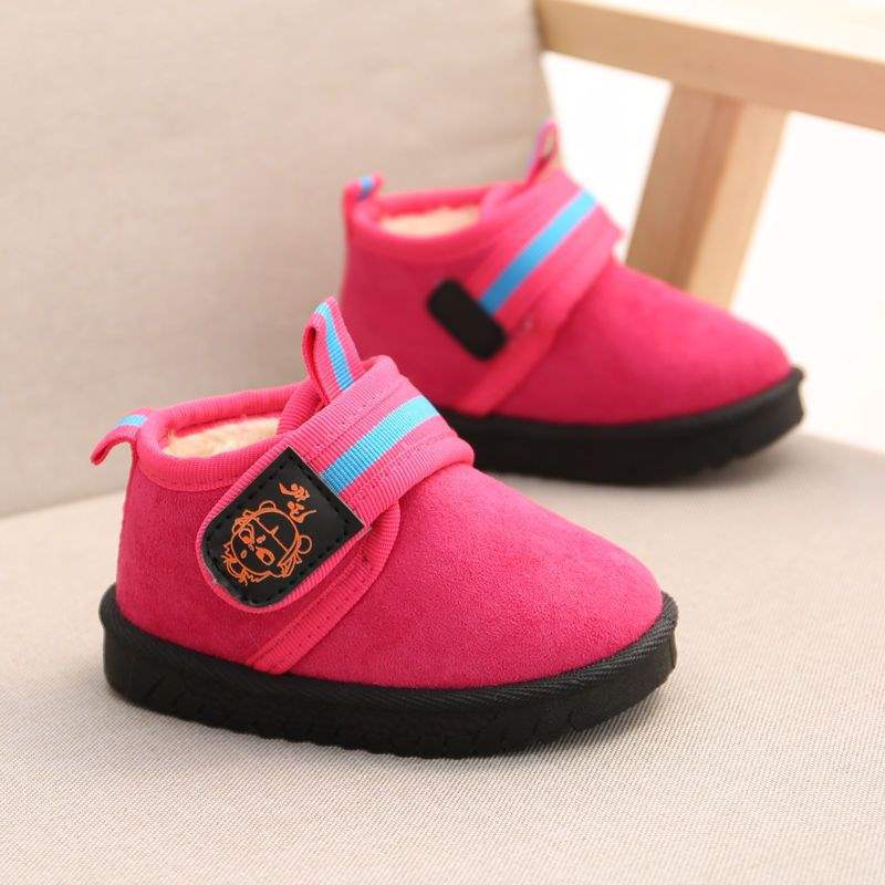 

2025 зимние детские сноубутсы 1-4 года 0 девочек теплые ботинки Мартин водонепроницаемые туфли принцессы хлопковые бархатные короткие ботинки 33 yards/inner length 19.0cm