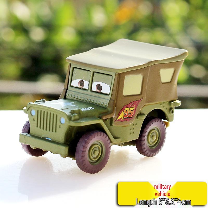 Pixar Cars Alloy Toy Set: McQueen, Mater, Sally, Sheriff Models