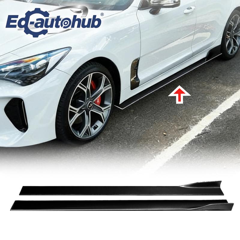Gloss Black Side Skirts Extension Rocker Splitter Lip Aesthetic Add-Ons for KIA Stinger 2018-2023 Enhance Vehicle s Appearance