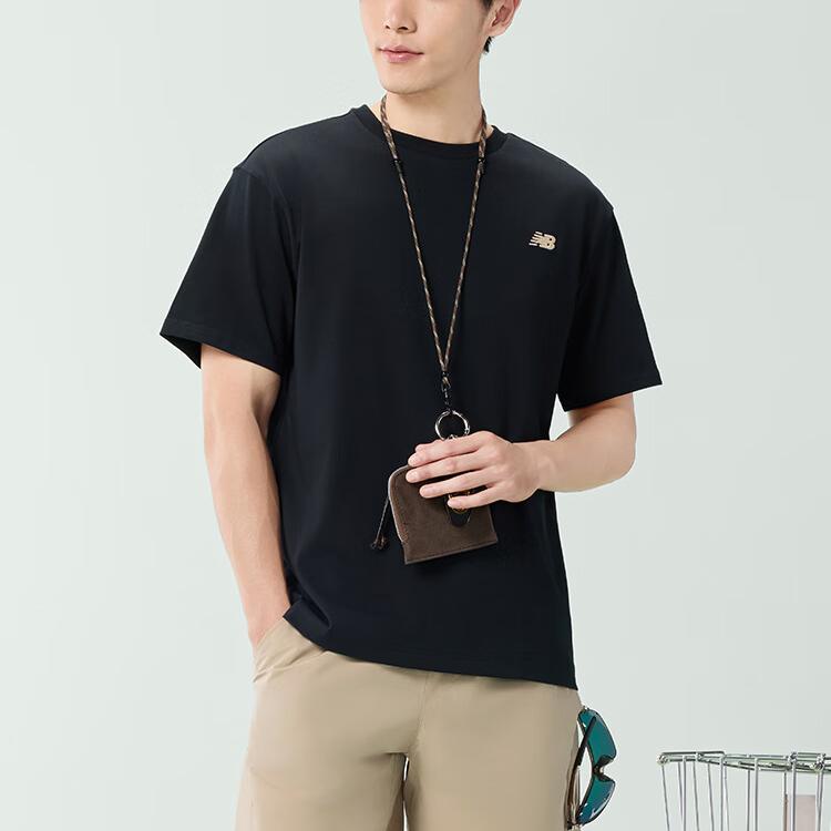 New Balance 1906 T Shirt With Small Logo On Chest Men's Black AMT52331-BK