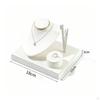 Pu Leather Jewelry Display Stand 3Piece Set Necklace Band Earring Holder Showcase Style for