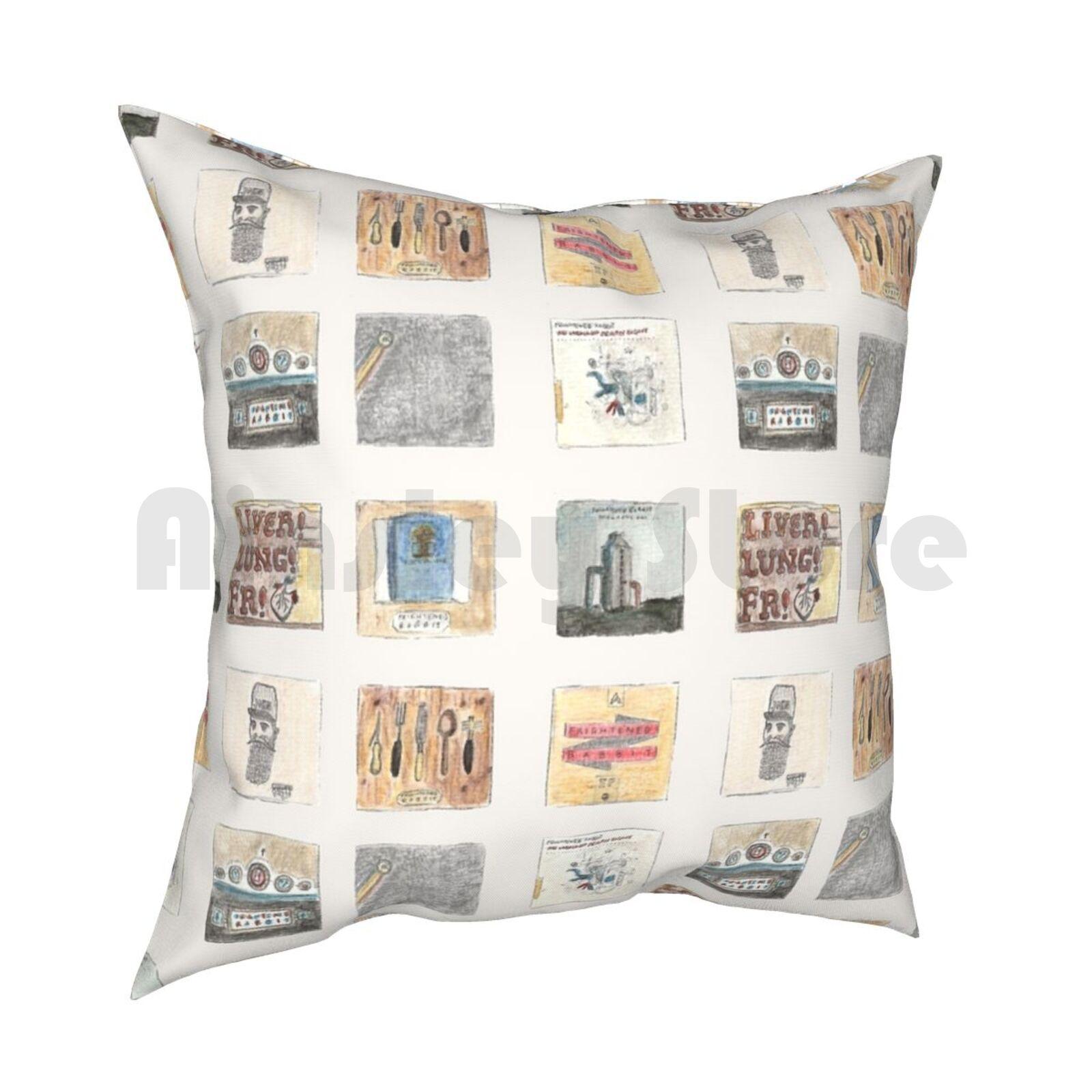 Watercolour AlbumsFrightened Rabbit Pillow Case Printed Home Soft DIY Pillow Cover Frightened Rabbit Album Cover Hutchison 30x30cm 12x12in