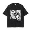 Anime 'JoJo's Bizarre Adventure' Killer Queen Printed Men's T-Shirt, Comic Cotton Washed T-Shirt, Harajuku Style T-Shirt