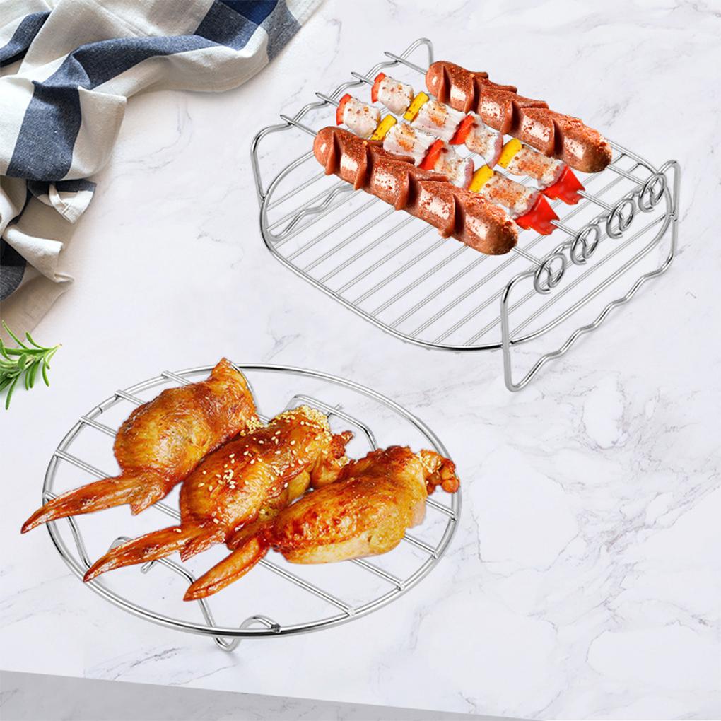 Wide Application Air Fryer Double Layer Rack Safe And Reliable Multipurpose High Temperature As Shown 6 Inches