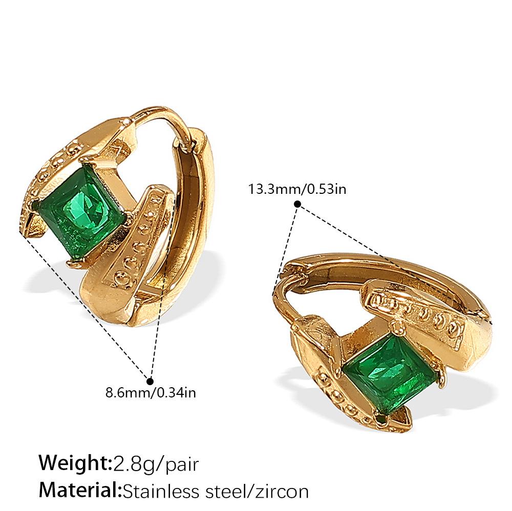 Temperament Earrings Women's Simple Stainless Steel Gold-plated Earrings Fashion Studs Premium Earrings Jewelry