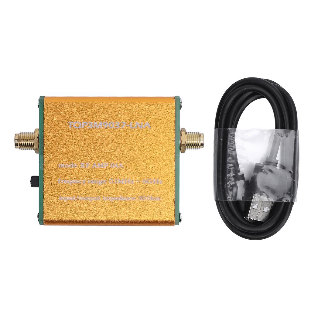 Nízkošumový zesilovač 100K až 6GHz Plnopásmový RF výkonový předzesilovač SMA Samice Širokopásmový zesilovač