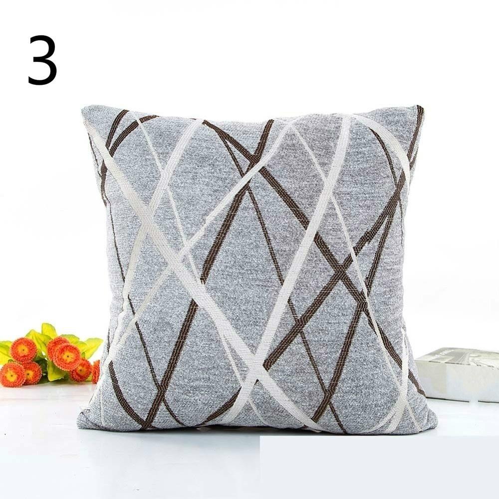 1PCS Home Stripe Square Pillowcase Colorful Pillowcase Large  Home Party Throw Soft Pillows 5 Style