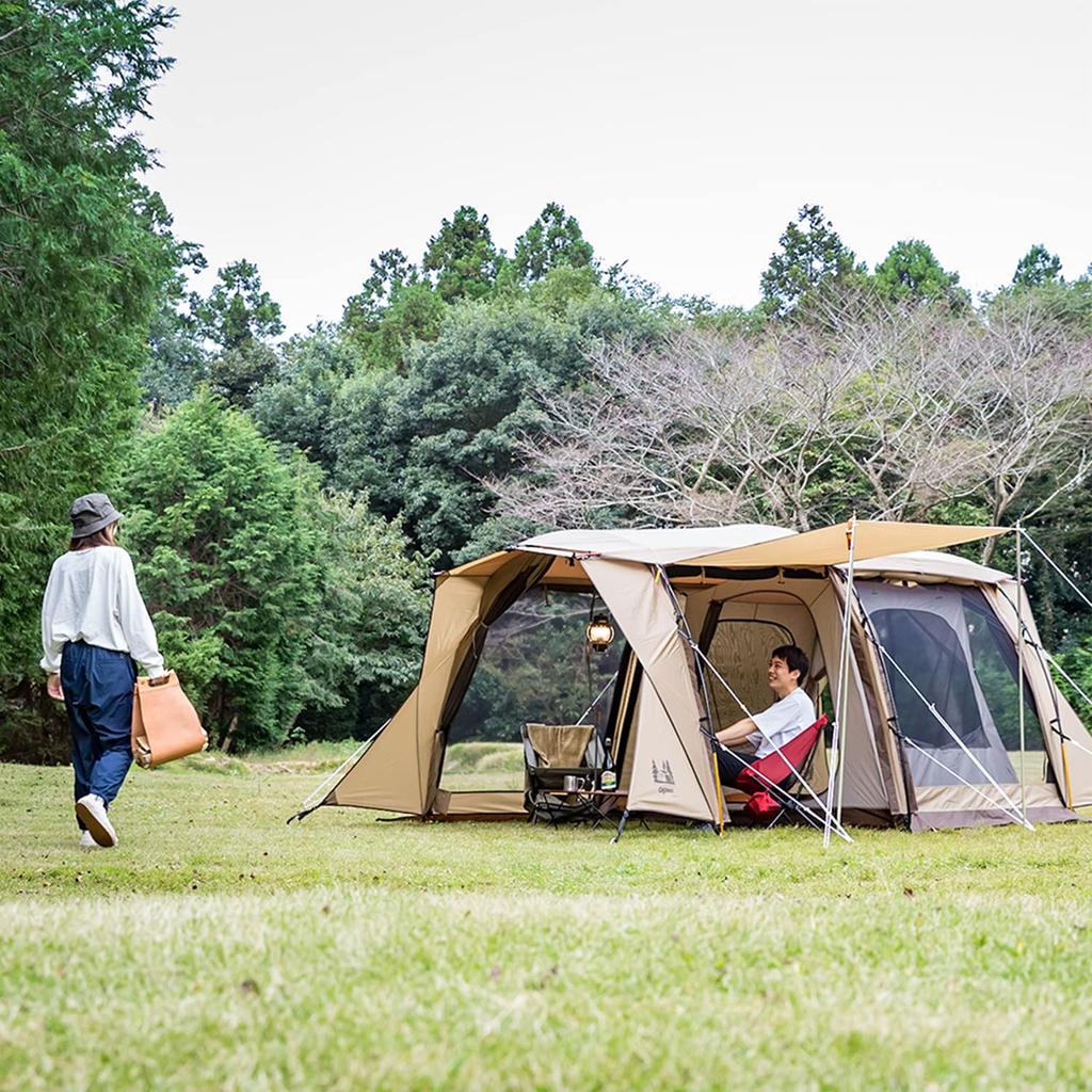 Ogawa Camping Outdoor Tunnel Tent Apollo S 2777 Sand Beige X Dark Brown [3 People]