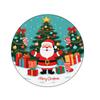Christmas Cartoon Style Round Carpet Crystal Velvet Living Room Bedroom Bed Blanket Dirt Resistant And Easy To Take Care