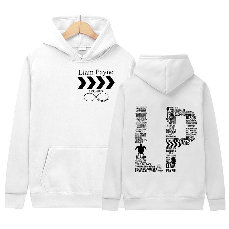 Liam Payne Marken-Buchstaben-Print Hoodie Herren Damen Lässig Herbst/Winter Mode Sweatshirt Retro Übergroßer Pullover Kapuzen-Streetwear