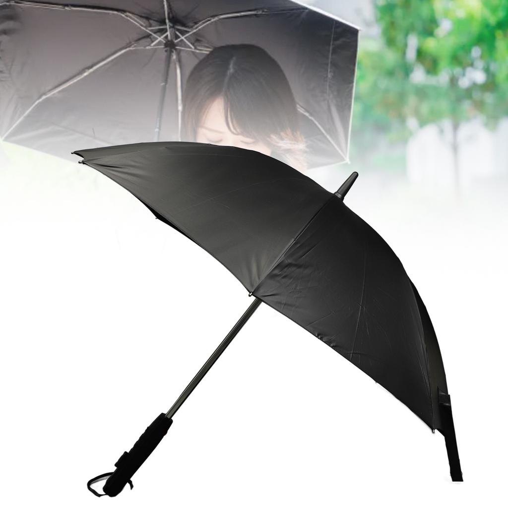 Sun Umbrella with Fan and Sprayer 8 Ribs Portable 3 in 1 UV Blocking Umbrella for Outdoor