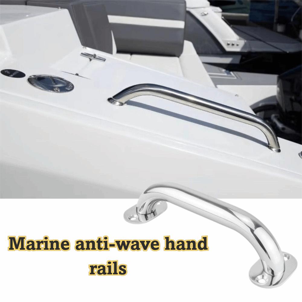 304 Stainless Steel Marine Grab Handle 316 Stainless Steel Polished Finish Boat Handrail Wave Armrest Marine Grade Grab Bar