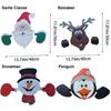 Christmas Fence Decoration Santa Clause Snowman Reindeer Penguin Peeker Yard Ornaments Indoor Outdoor Festival Gift