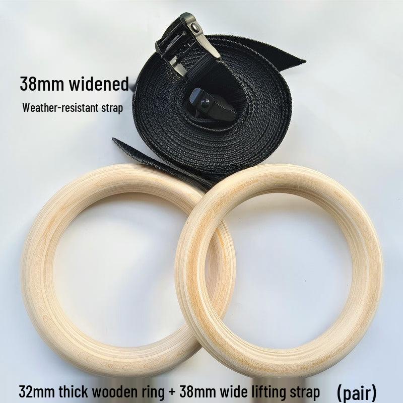 Birch Wood Kids Adjustable Gymnastic Rings