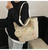 Fashion Letter Print Tote Bag for Women, Large Capacity Casual Shoulder Handbag, Student and Daily Use Shopping Bag