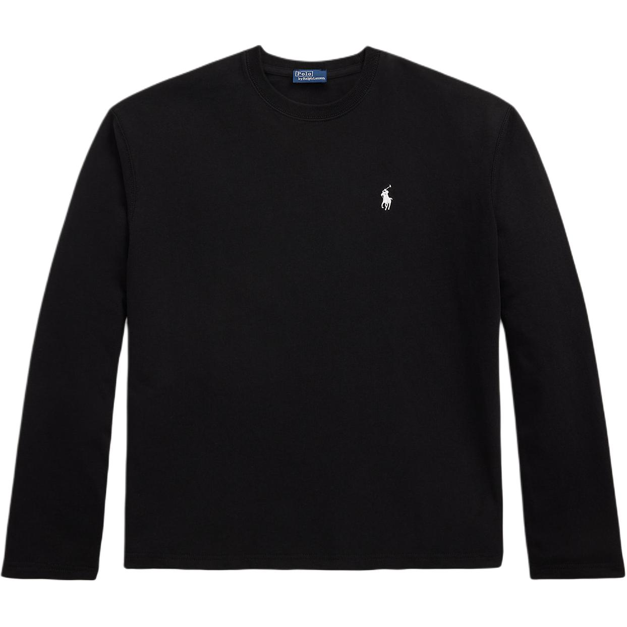 

Polo Ralph Lauren Хлопковая однотонная футболка с длинным рукавом и спущенной линией плеча Женские топы Черный 211967105-002 XS