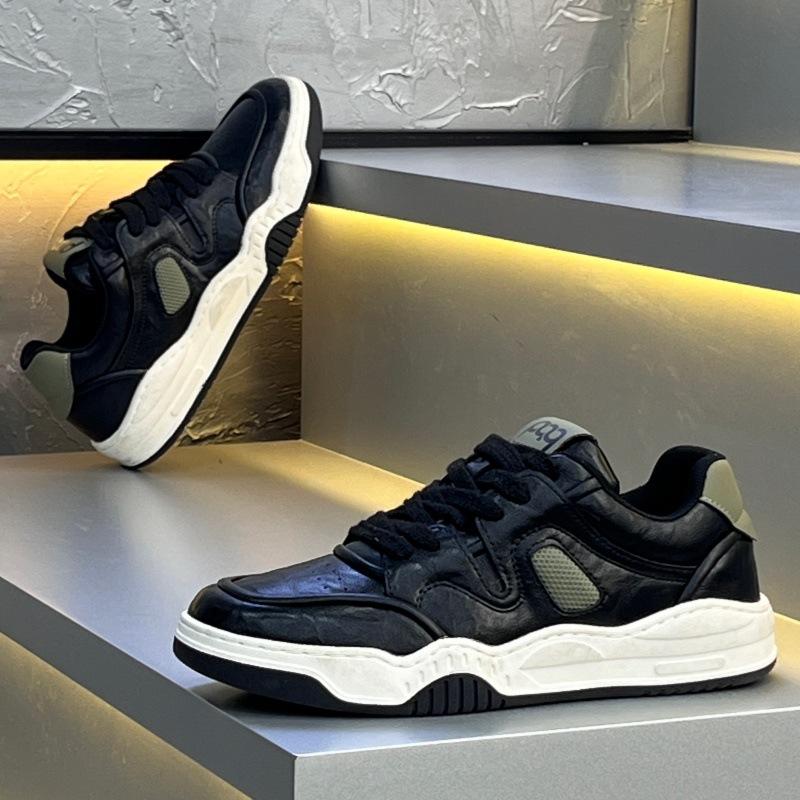 New high-end low-top board shoes in autumn and winter, comfortable casual shoes with leather surface xpq
