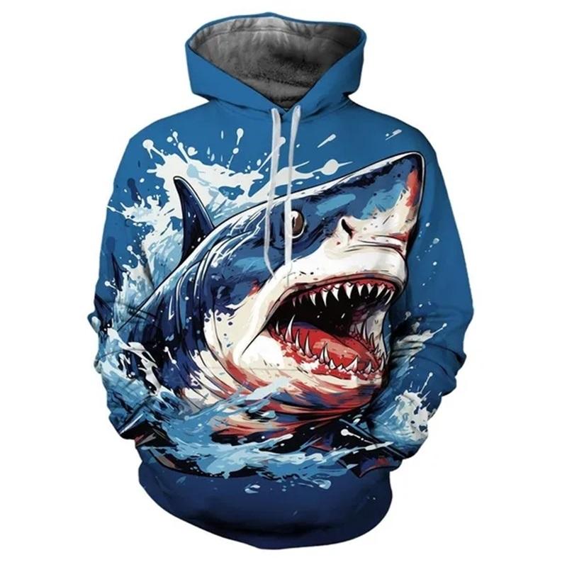 Shark Fashion 3D Printed Hoodie Casual Funny Animal Pattern Hoodie For Men Women Adults Clothing Streetwear Sweatshirts Tops