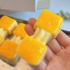 Yellow Rice Cake Squeeze Toy Stress Anxiety Relief Stretchy Rice Cake Stress Toy Portable Simulated Food Decompression
